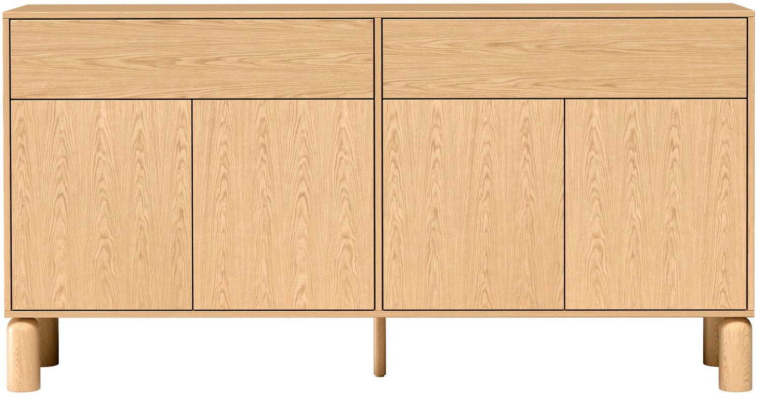 Selsey Sanden – Dressoir met 2 lades, bookmatch eiken, 180 cm