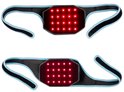 Twee zwarte flexpads met lichtblauwe randen en rijen rode infraroodlampjes.