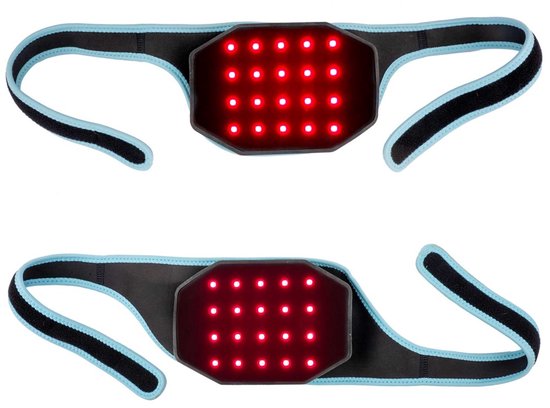Twee zwarte flexpads met lichtblauwe randen en rijen rode infraroodlampjes.