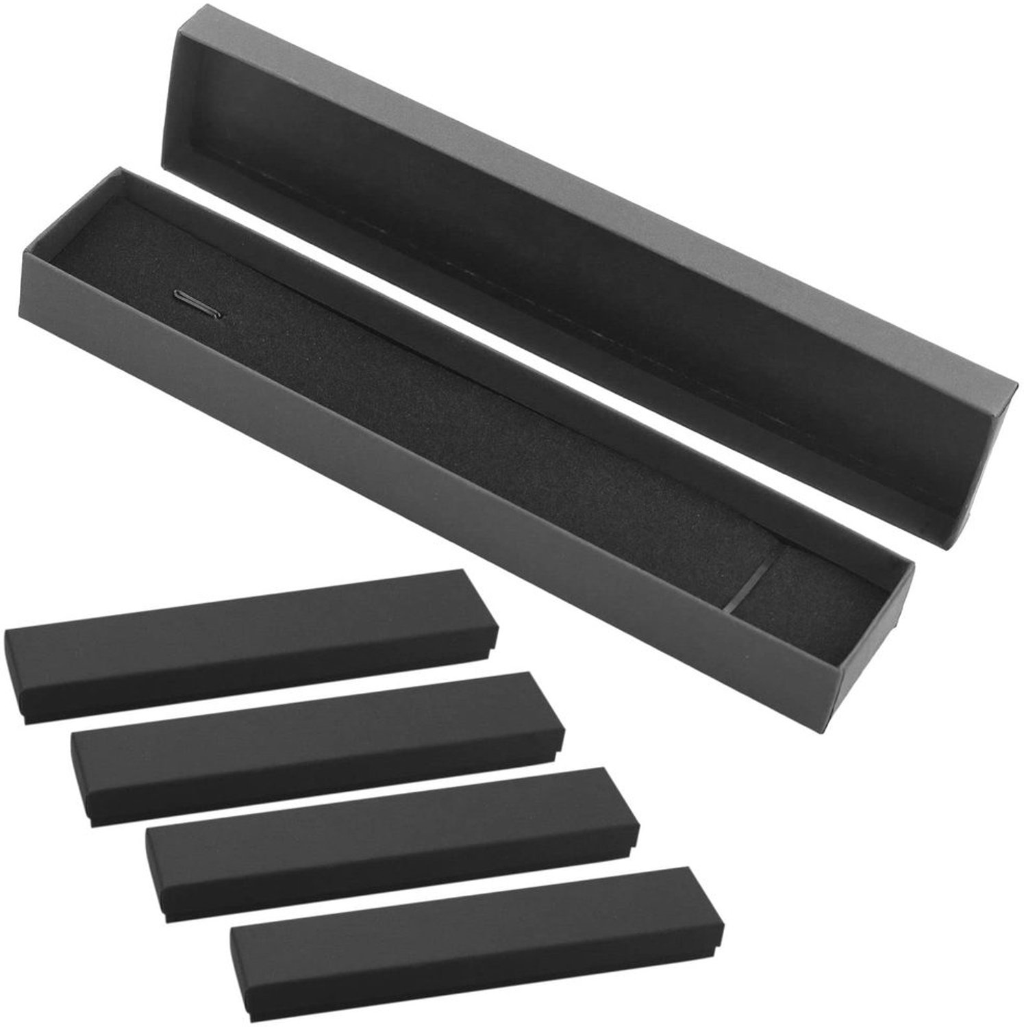 5 Stuks Zwarte Kraft Sieraden Geschenkdoosjes voor Verpakking