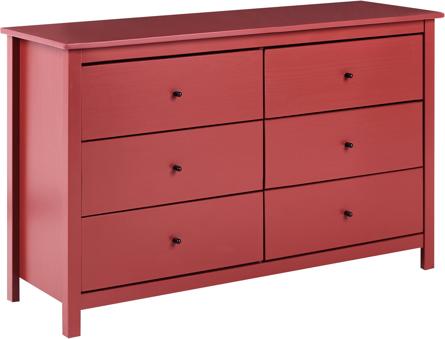 Beliani BARCALDINE - Ladekast 6 lades - Bordeauxrood - Vezelplaat