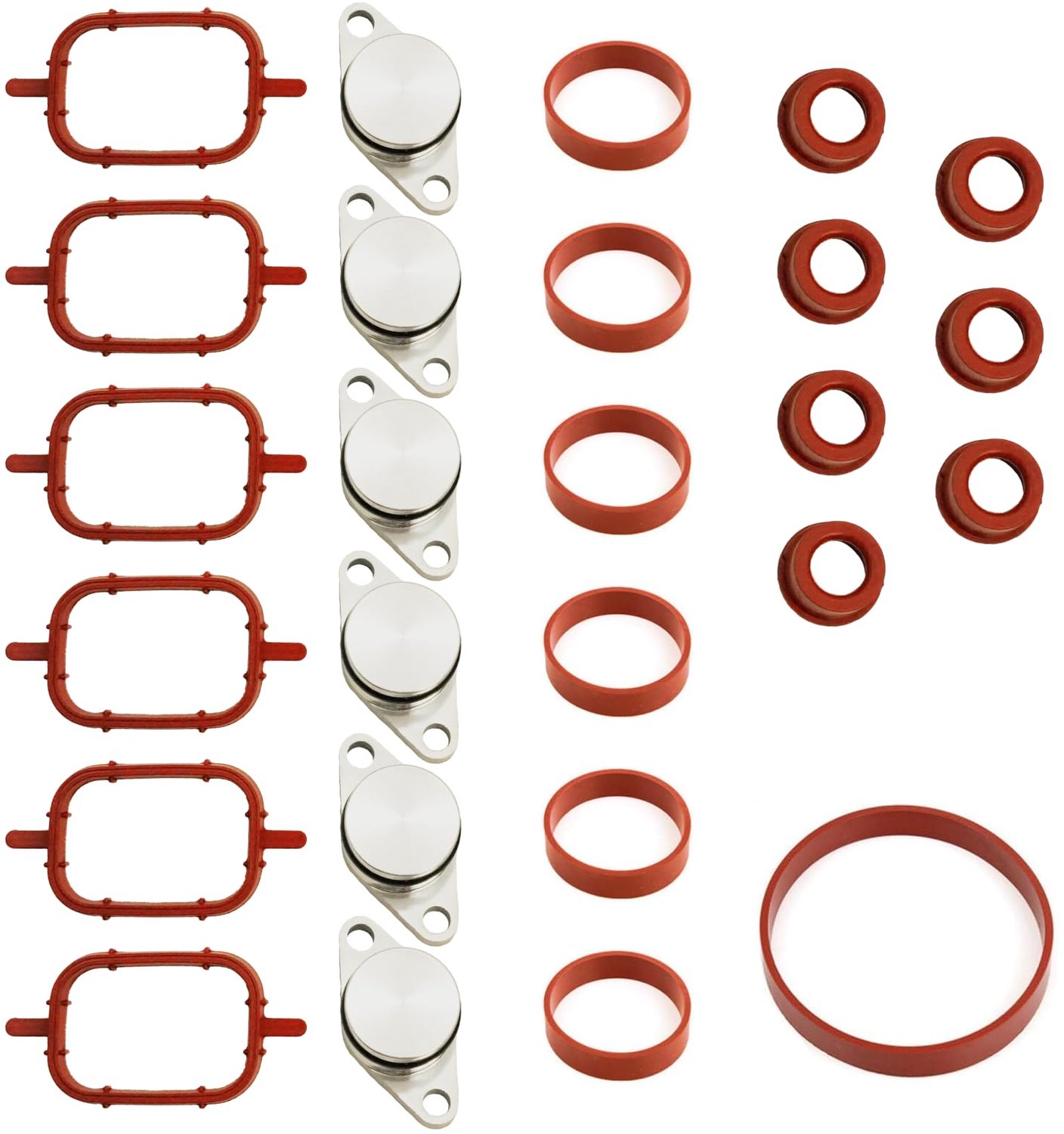 Set van 6 Throttle Kleppen met Afdichtingen voor Diverse Auto's