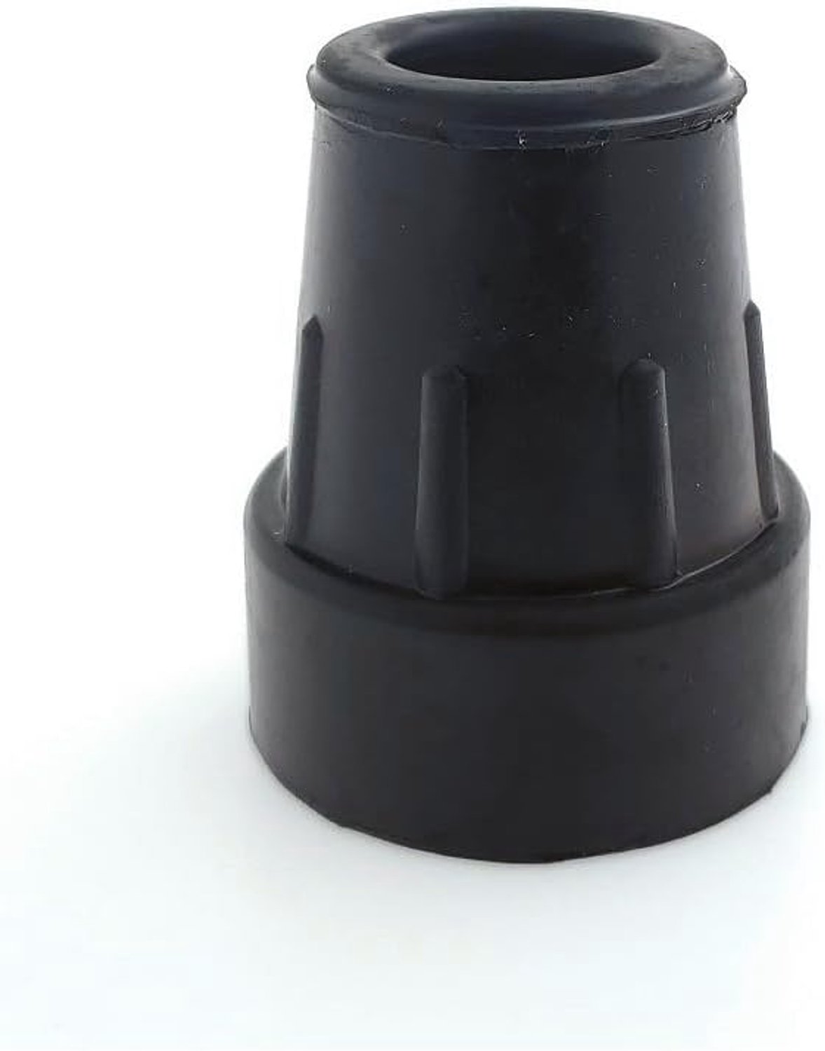 Dailygoods- Rubberdops Pakket van 4 - Z-type - Voor Wandelstokken/Krukken - Metalen Sluitring - 18/19mm - Zwart - Rubber Voeten