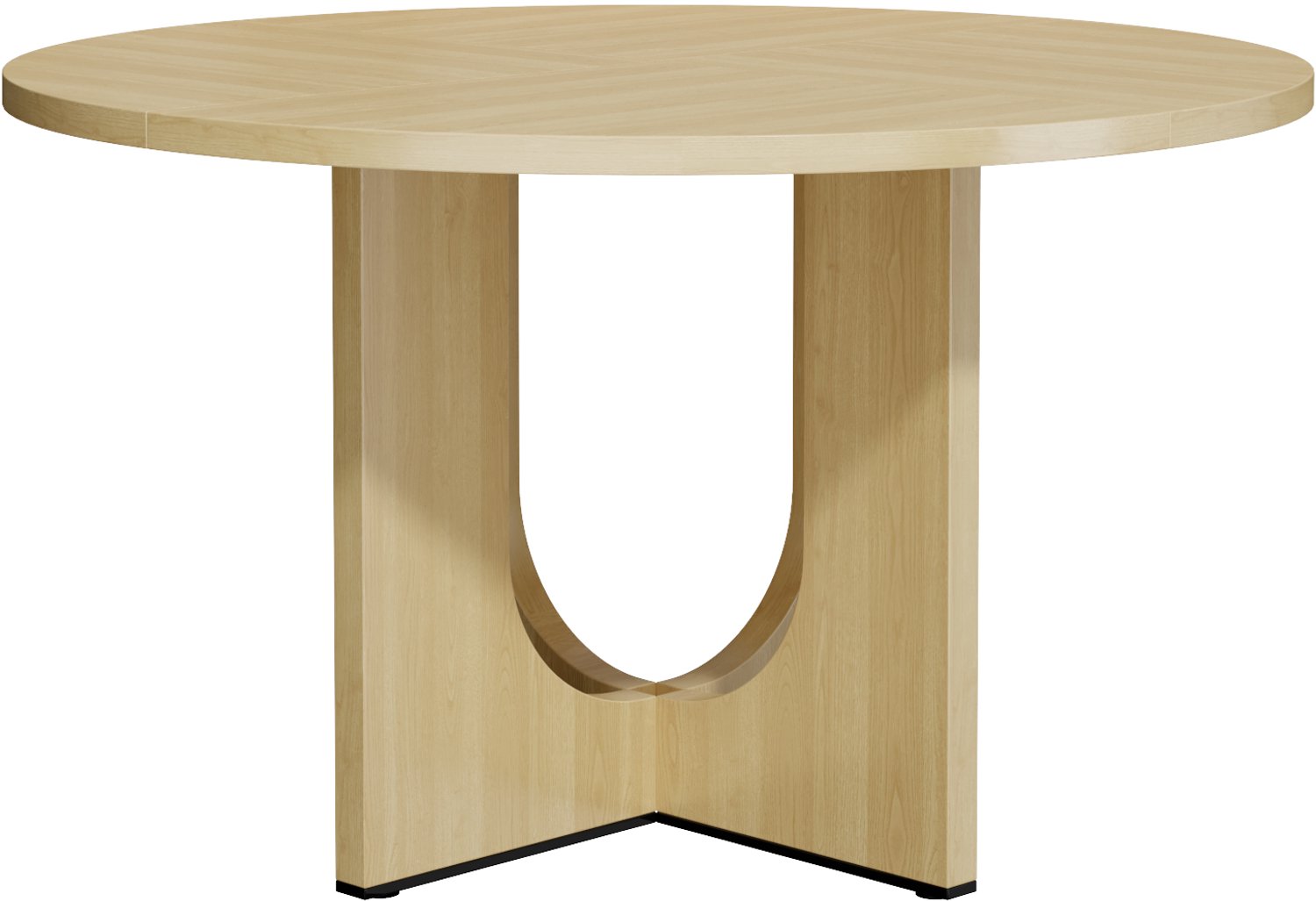 SONNENH Eettafel - Rond blad met open paneelonderstel - 120 x 120 x 75 cm - Eikenlook