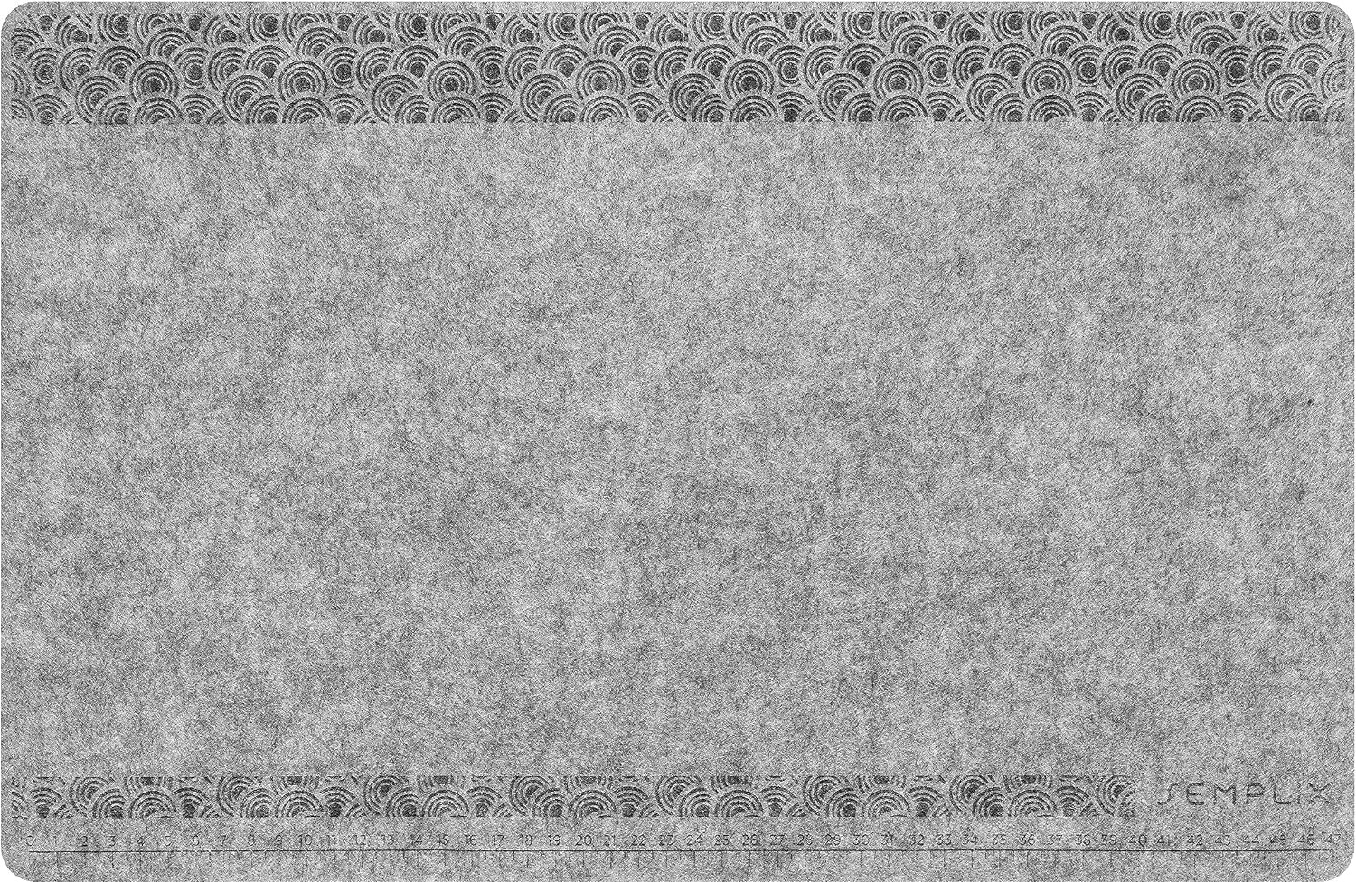 Sewing machine mat 32 x 49 cm - grijs gemêleerd - antislip - demping van geluid en trillingen - Vemera
