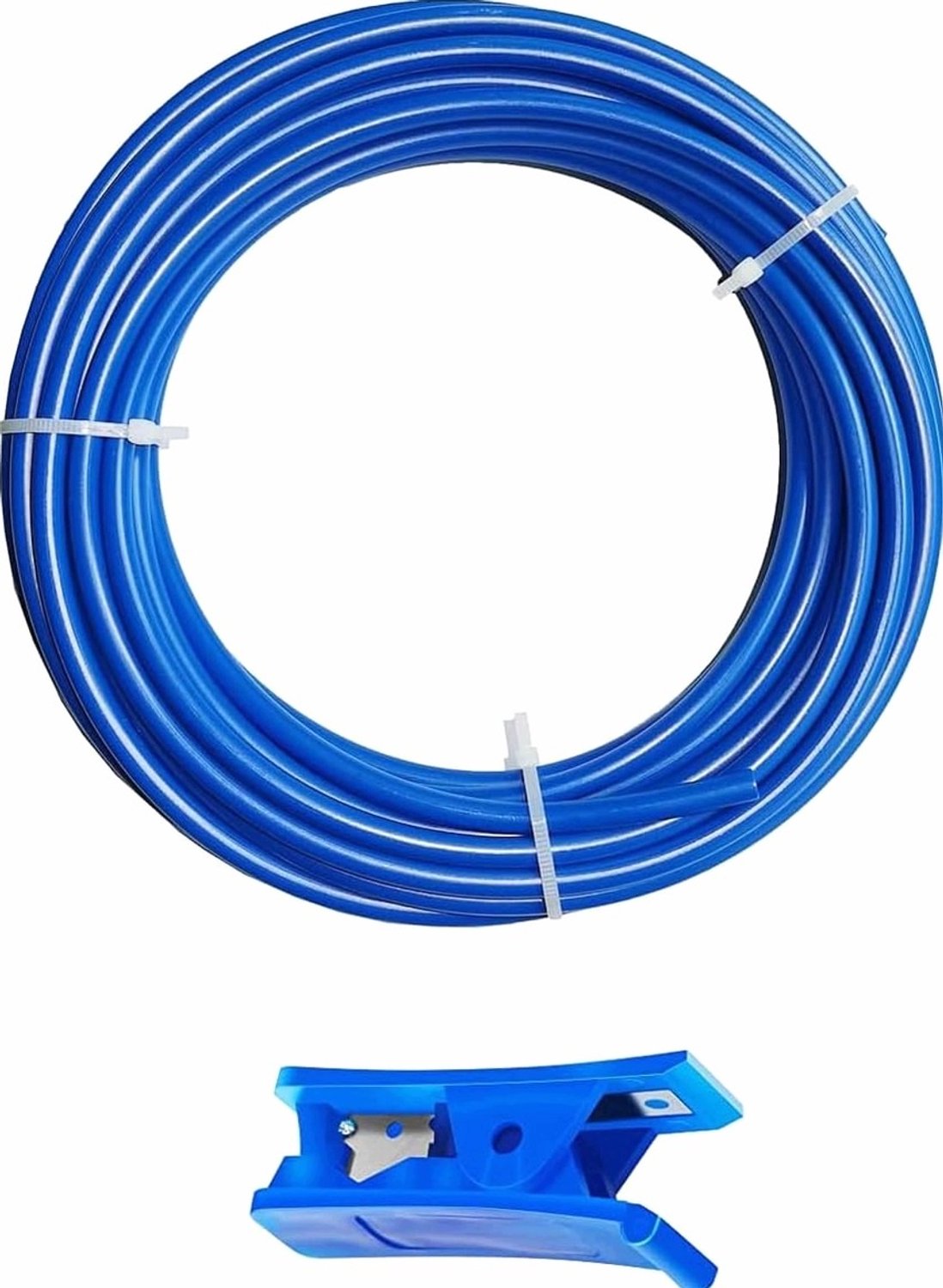 Merkloos Blauwe Waterleiding 20m 1/4" voor Koelkast, Filter, Aquarium