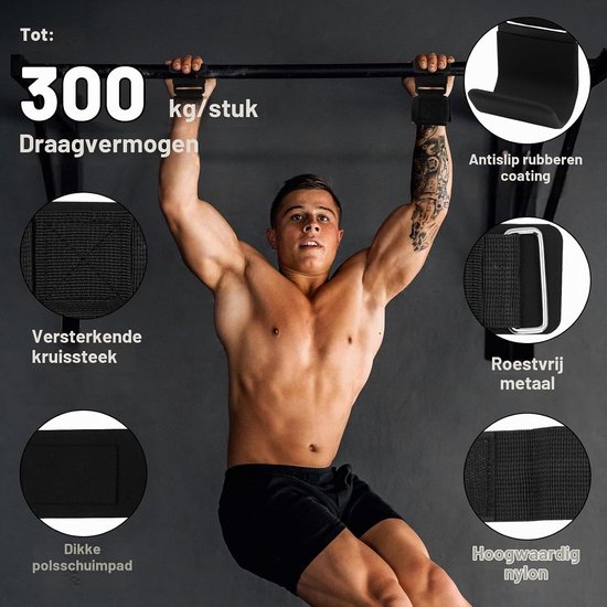 Pull-Up Hulp met Haakjes voor Krachttraining, Ideaal voor Deadlifts en Gewichtheffen, Geschikt voor Mannen en Vrouwen — afbeelding 2