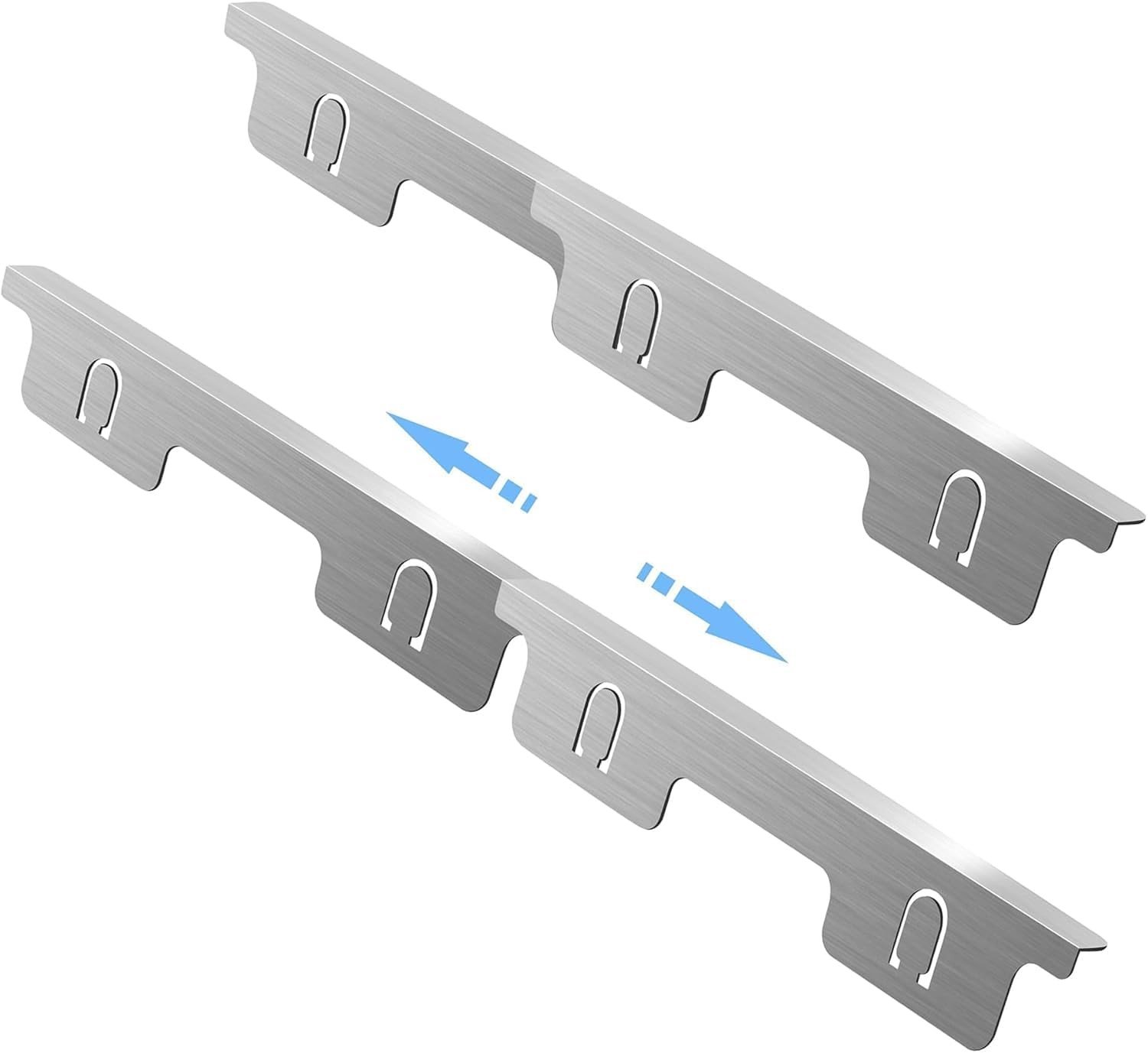 Set van 4 RVS Kookplaat Scheidingscovers, Verstelbare Kookplaat Filler, Keuken Accessoires voor Eenvoudige Reiniging en Veiligheid, 36.5cm tot 73cm