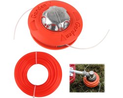SnelShoppen - Aluminium Maaikop zonder Demontage, Dikke Nylon Draad 2.4mm, M10 Links, Eenvoudig Laad & Ga Systeem, 30m Grastrimmer Draad voor Tuin en