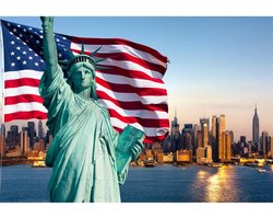 YongFoto 2,2x1,5m vinyl Foto achtergrond Amerikaanse vlag Vrijheidsbeeld New York City Fotografie achtergrond voor - Homevero