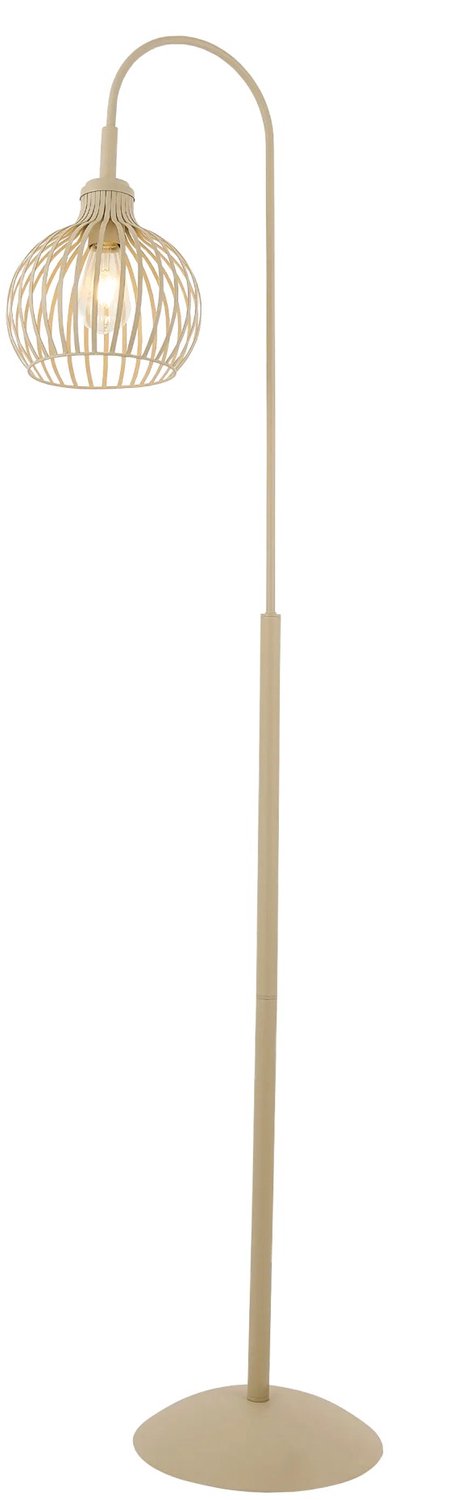 Raga vloerlamp met E27-fitting, beige afwerking, uit de Deco-collectie. Lichtbron niet inbegrepen.