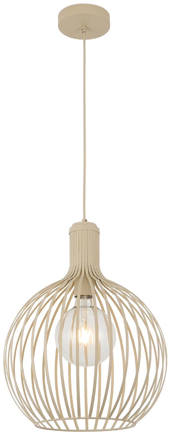 RAGA hanglamp in beige, diameter 35 cm, met E27-fitting (lichtbron niet inbegrepen).