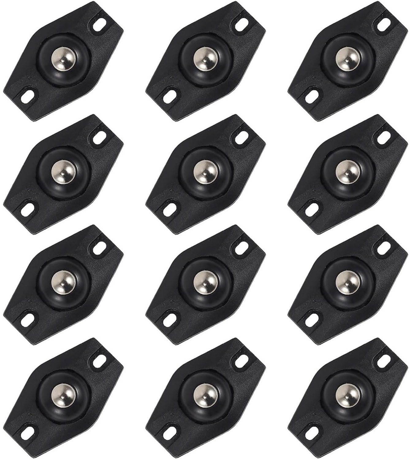 Pack of 12 Self Adhesive Mini Rolls Ball Rolls for Kitchen Appliances, 360° Rotating Universal Casters, Mini Wheels - ShopVlot