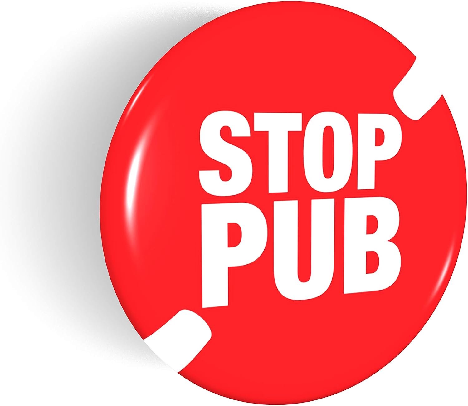 Stop Pub Sticker Mailbox, Quality Outdoor (Rain, UV), 3.5 cm, Pack of 2 - ShopVlot