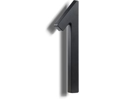 HASWARE 6 Inch Stylish ABS House Numbers - Black Sleek Design - Durable and Easy to Install (Black, 1) - ShopVlot