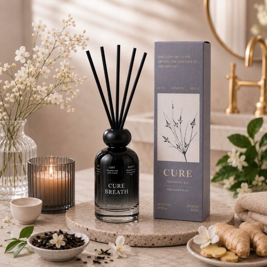 Luxe Geur Diffuser met Stokjes 200ml - Shangri-La Aroma — cadeau in Wonen & Interieur - foto 5