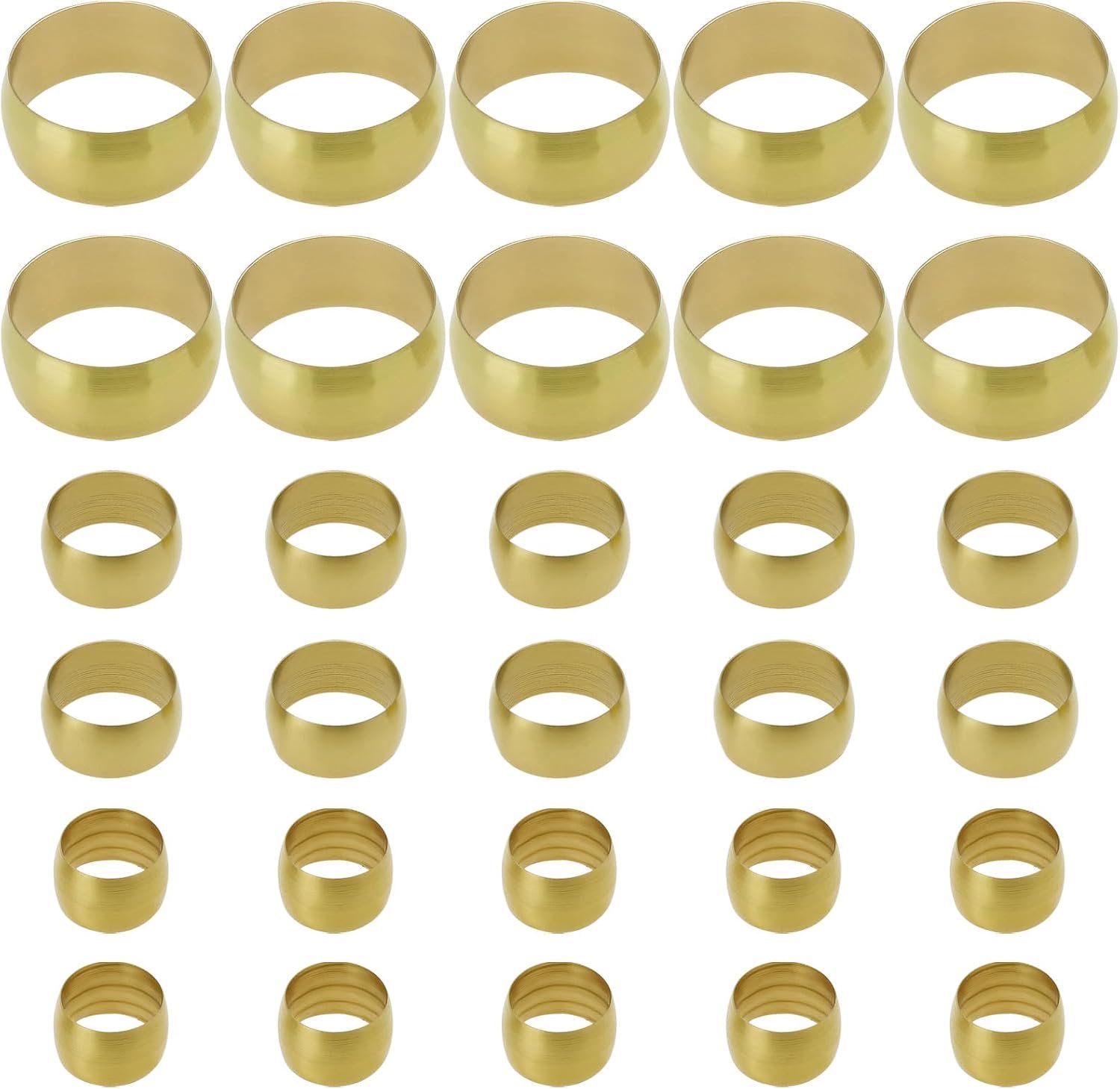 Koperen buisfittingen 30 stuks - Messing compressiefittingen - Geschikt voor 8mm, 10mm en 16mm buizen - ShopVlot