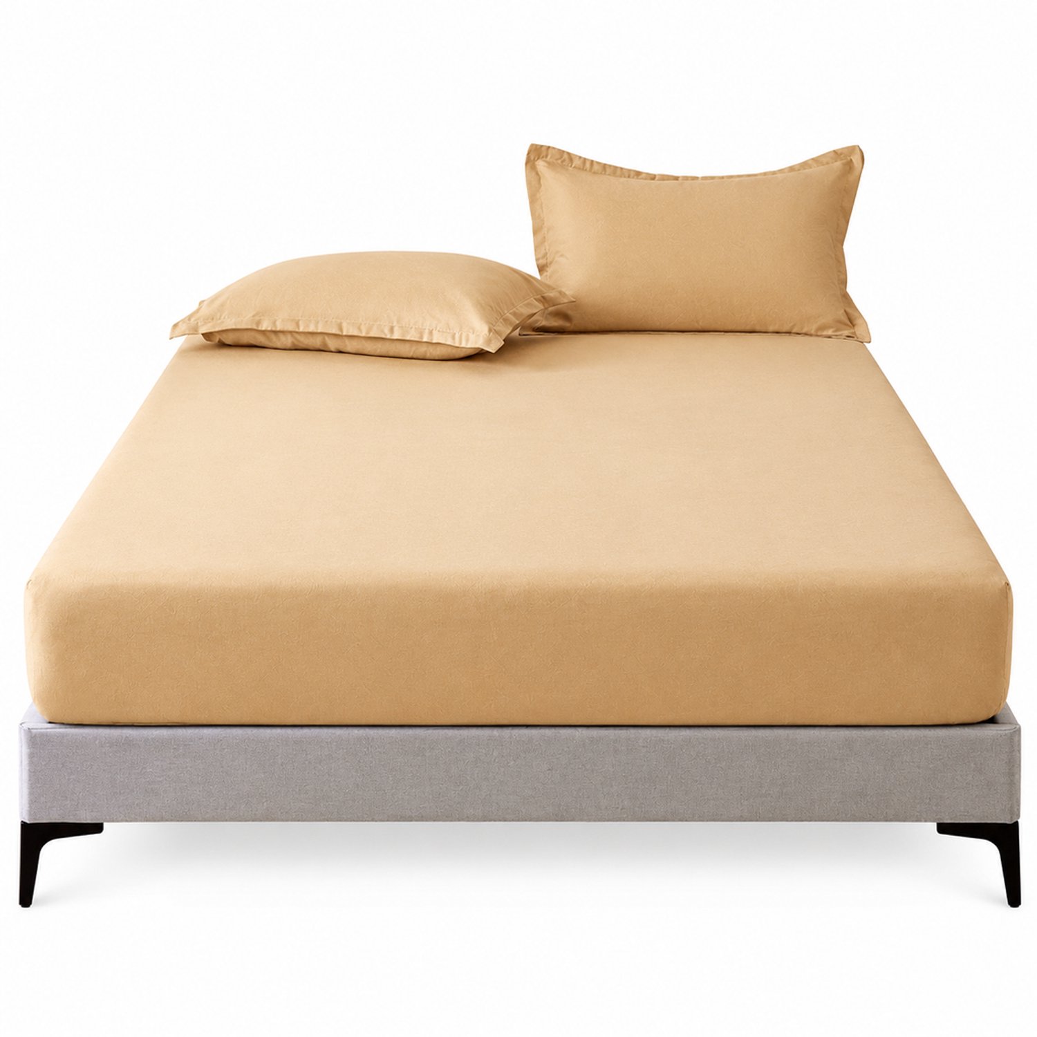 SWGOTA Hoeslaken - Effen khaki polyester met omsluitende vorm