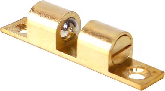 4 messing kogel sluitingen kastdeur 50 mm met schroeven — afbeelding 4
