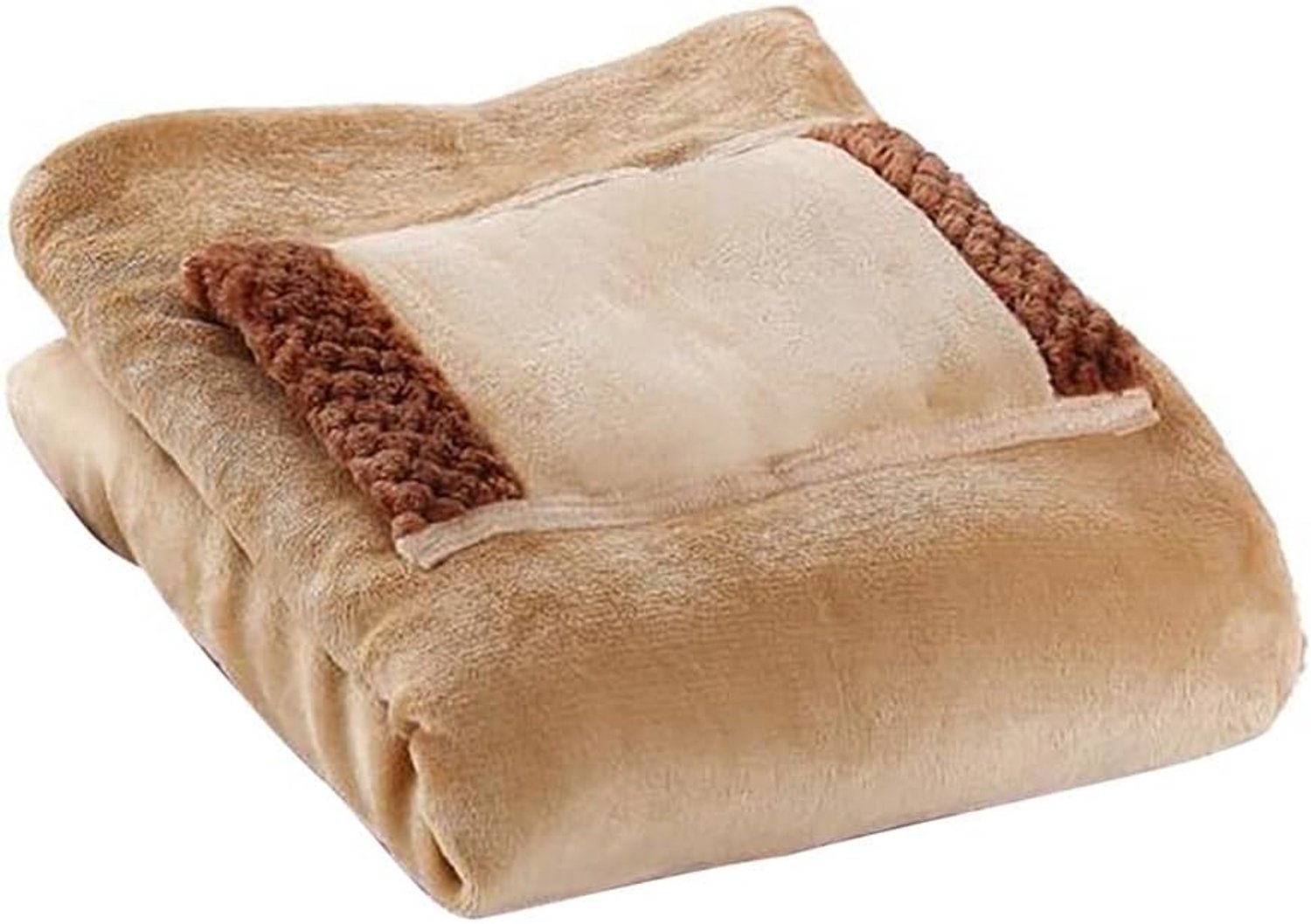 Elektrische deken - Verwarmde sjaal - Flanellen deken - Deken - Warme sjaal - Comfortabele deken - 60*80 cm - USB multifunctionele deken - Opvouwbaar - Geschikt voor thuis/kantoor - Camel