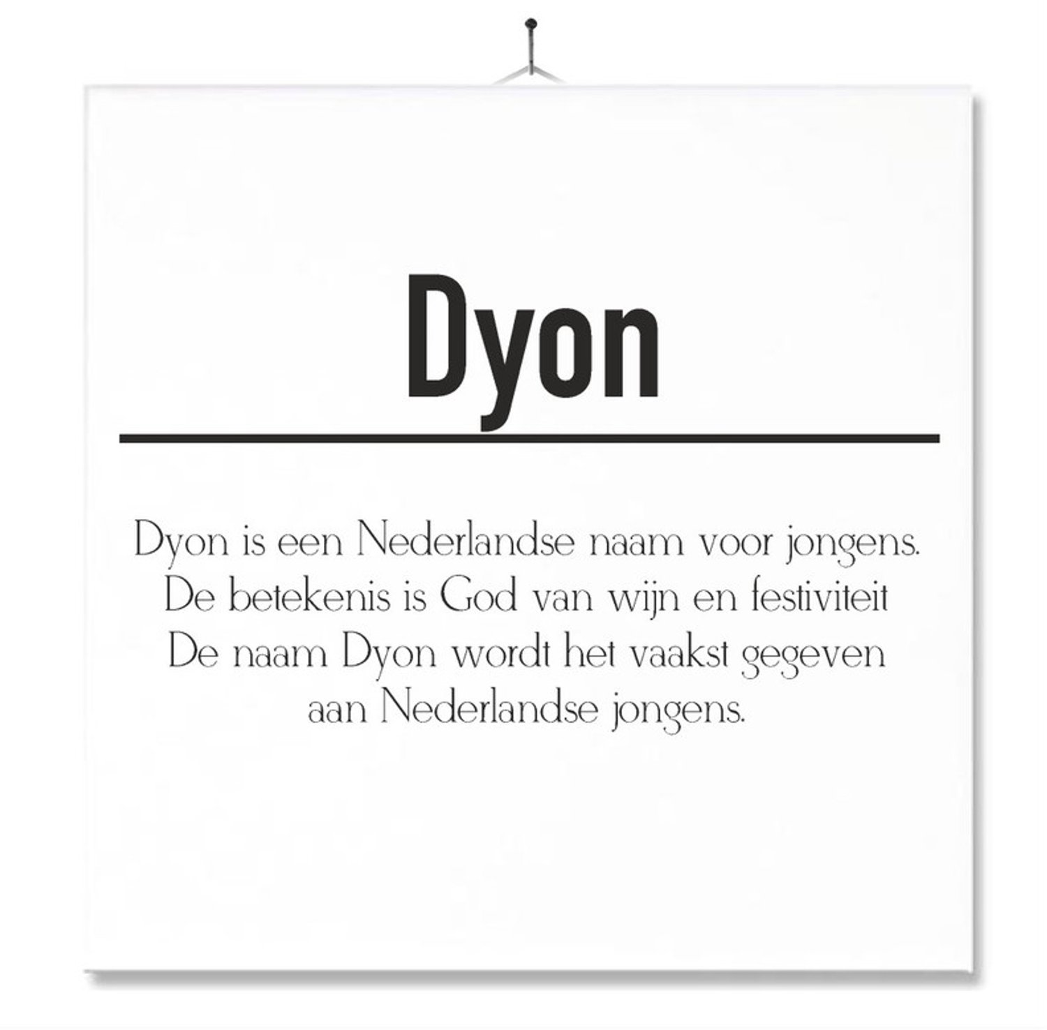 MC Living Tegel Met Opdruk | Betekenis | Kado | Cadeau | Met Naam - Dyon Multi-Color