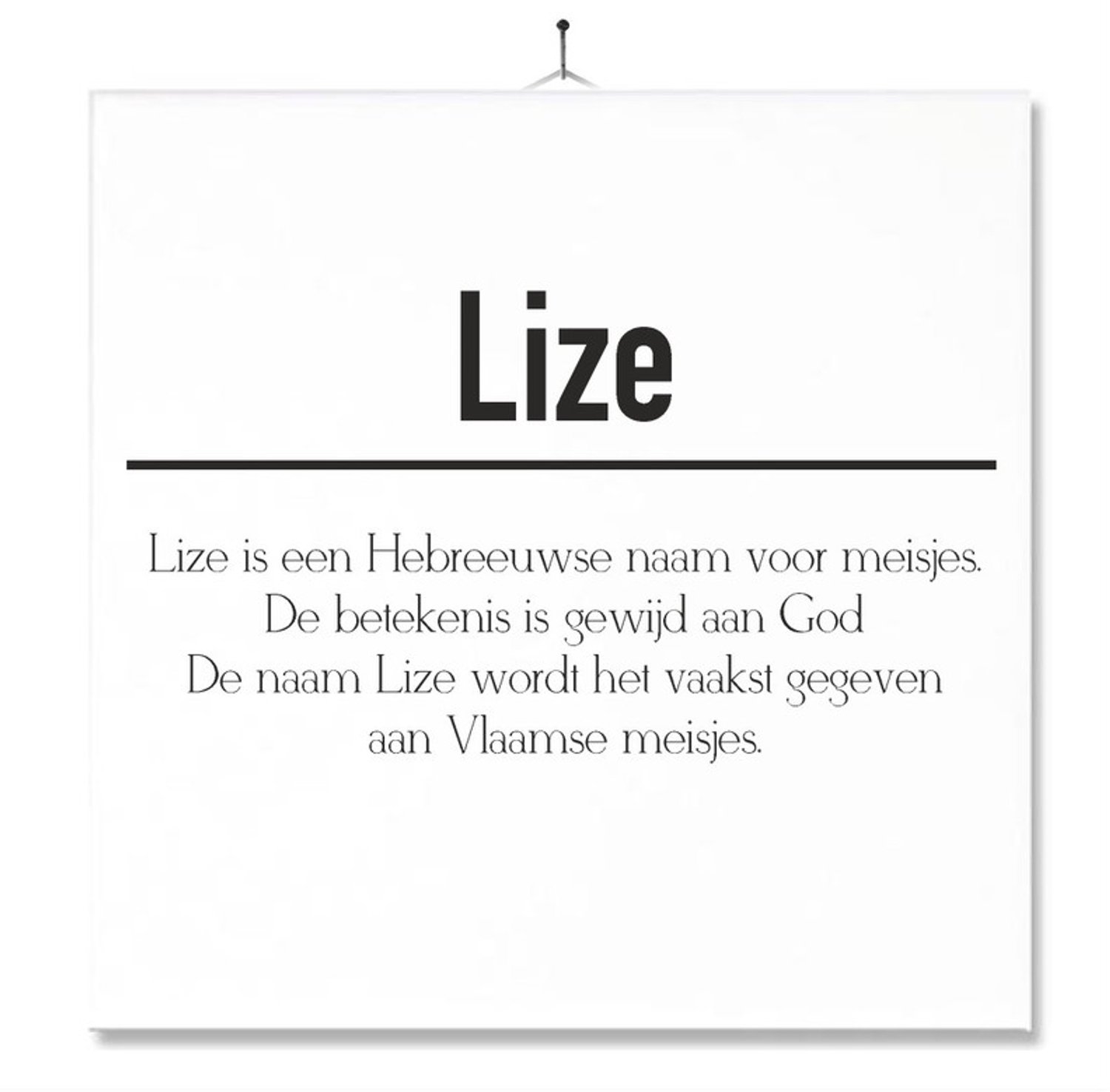 MC Living Tegel Met Opdruk | Betekenis | Kado | Cadeau | Met Naam - Lize Multi-Color