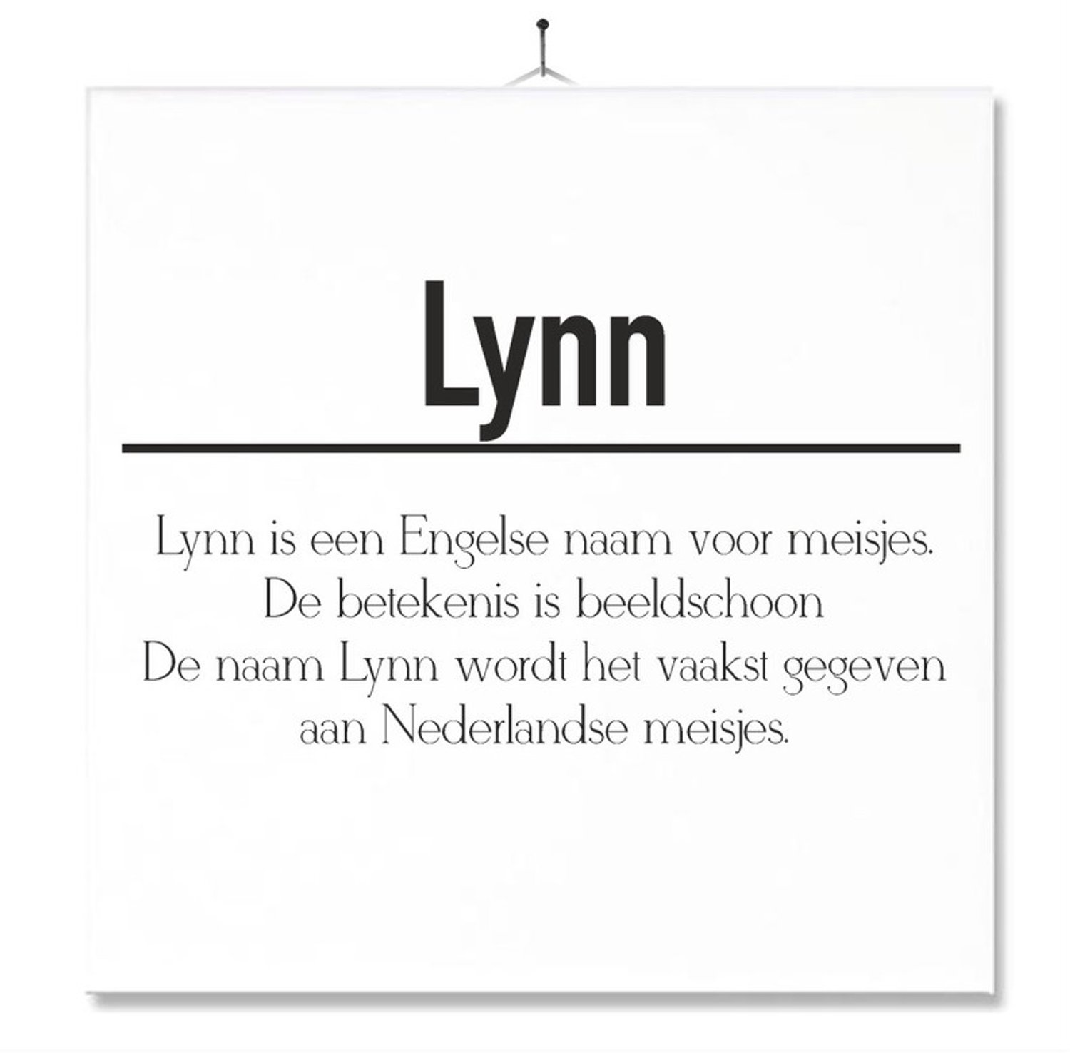 MC Living Tegel Met Opdruk | Betekenis | Kado | Cadeau | Met Naam - Lynn Multi-Color