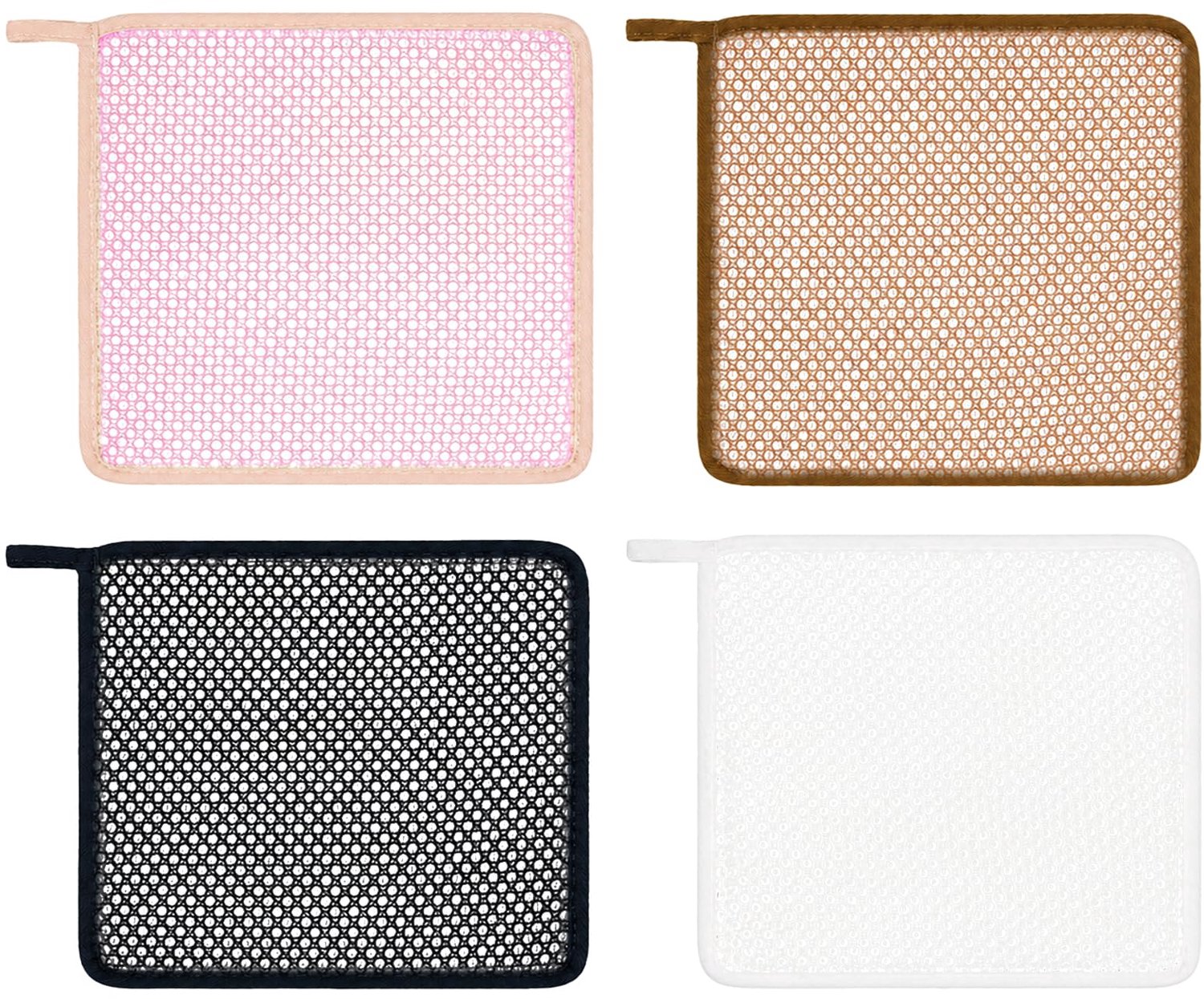Set van 4 Exfoliërende Washandjes voor Douchegebruik