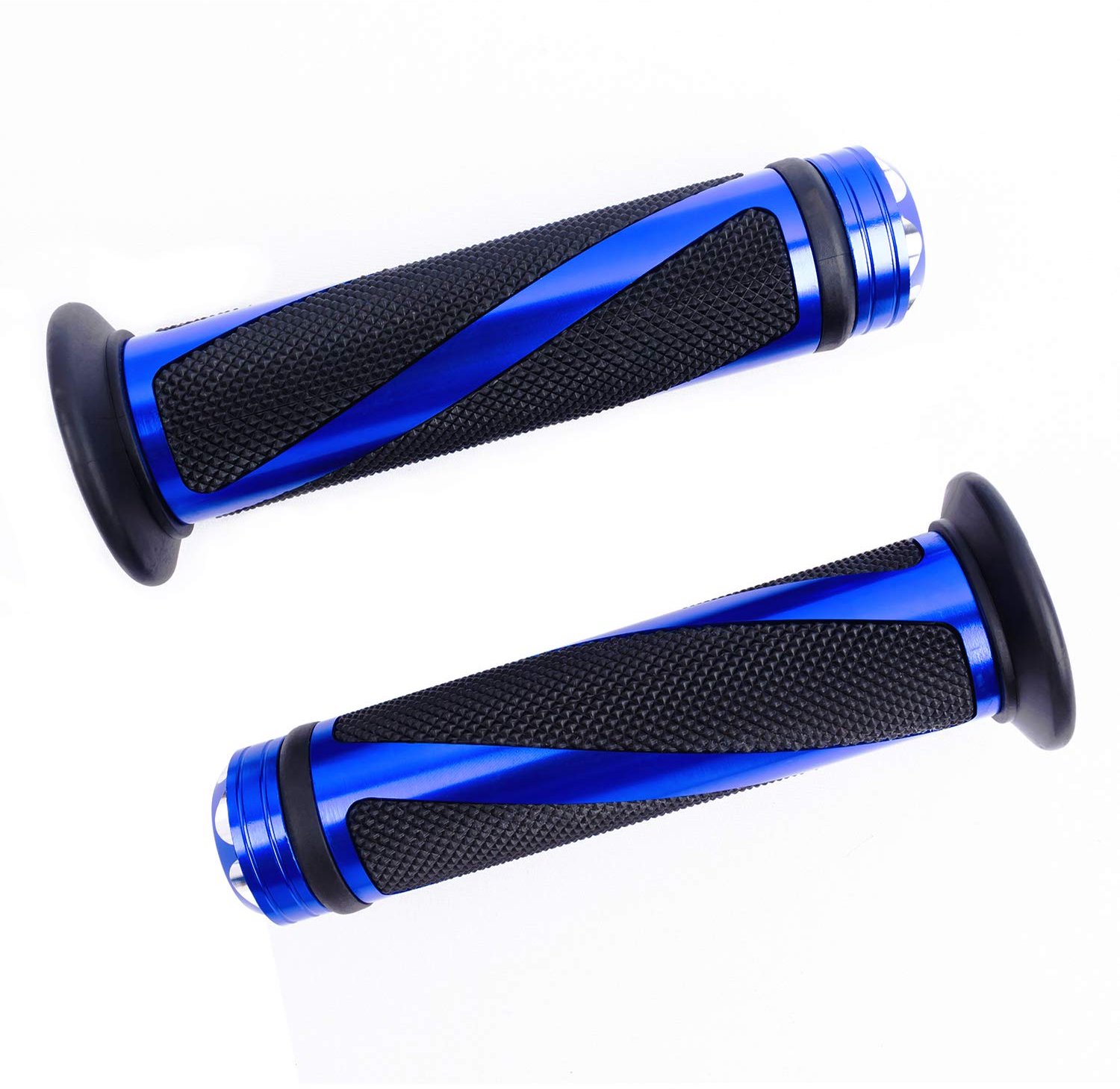 Set van 2 Motorhandgrepen met Rubber en Aluminium