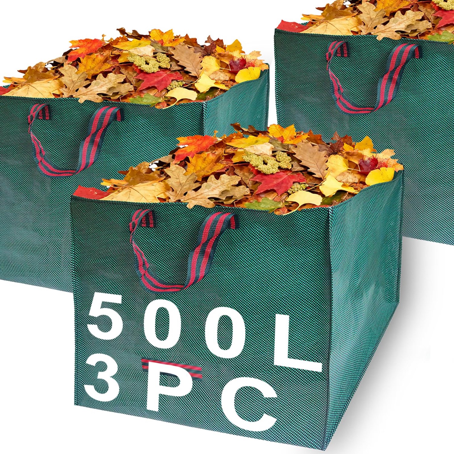 Vouwbare Tuinafvalzak 500L met 3 Handvatten