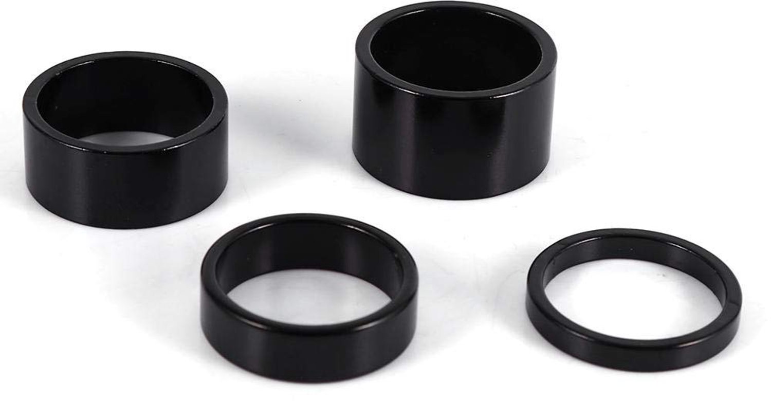 Hoofdstel Spacer - Aluminium Legering - Lichtgewicht en Duurzaam - 28.6mm - Fiets Accessoires - Perfect voor Road Bikes - 4 Stuks