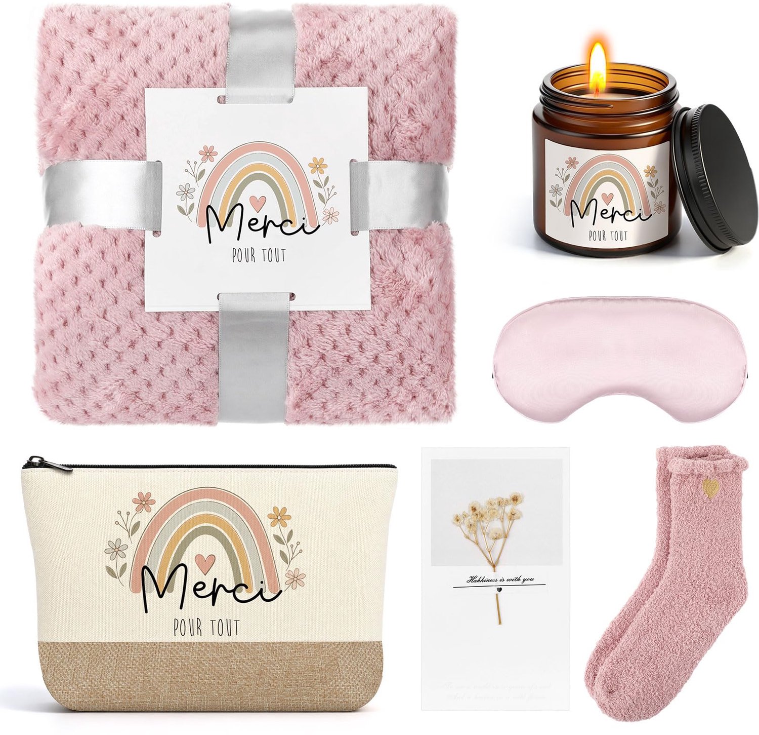 Bedanktcadeauset voor Vrouwen met Deken en Wenskaart