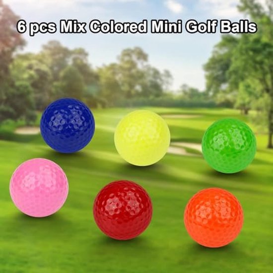 Set van 6 Kleurrijke Golfballen voor Beginners en Professionals — afbeelding 2