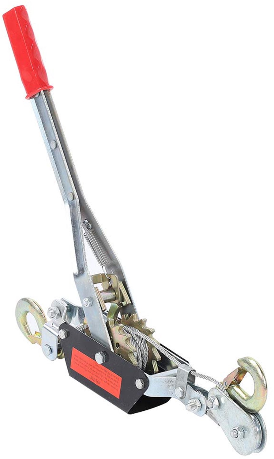 Handlier 2 Ton - Heavy-Duty Kabeltrekker - Katrol met Ratelmechanisme - Draagvermogen 2 Ton - Gewatteerde Handgreep - Gehard Staal