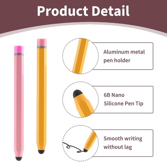Stylus Pen Set voor Touchscreen Apparaten (2 stuks) — afbeelding 2