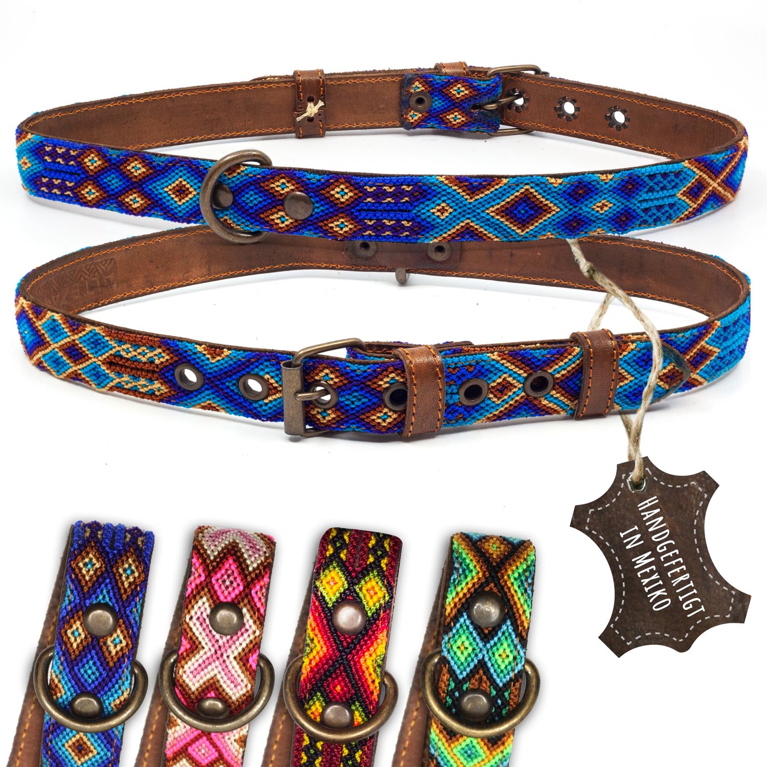 Hondenhalsband - Leer - Bruin - XL - Handgemaakt