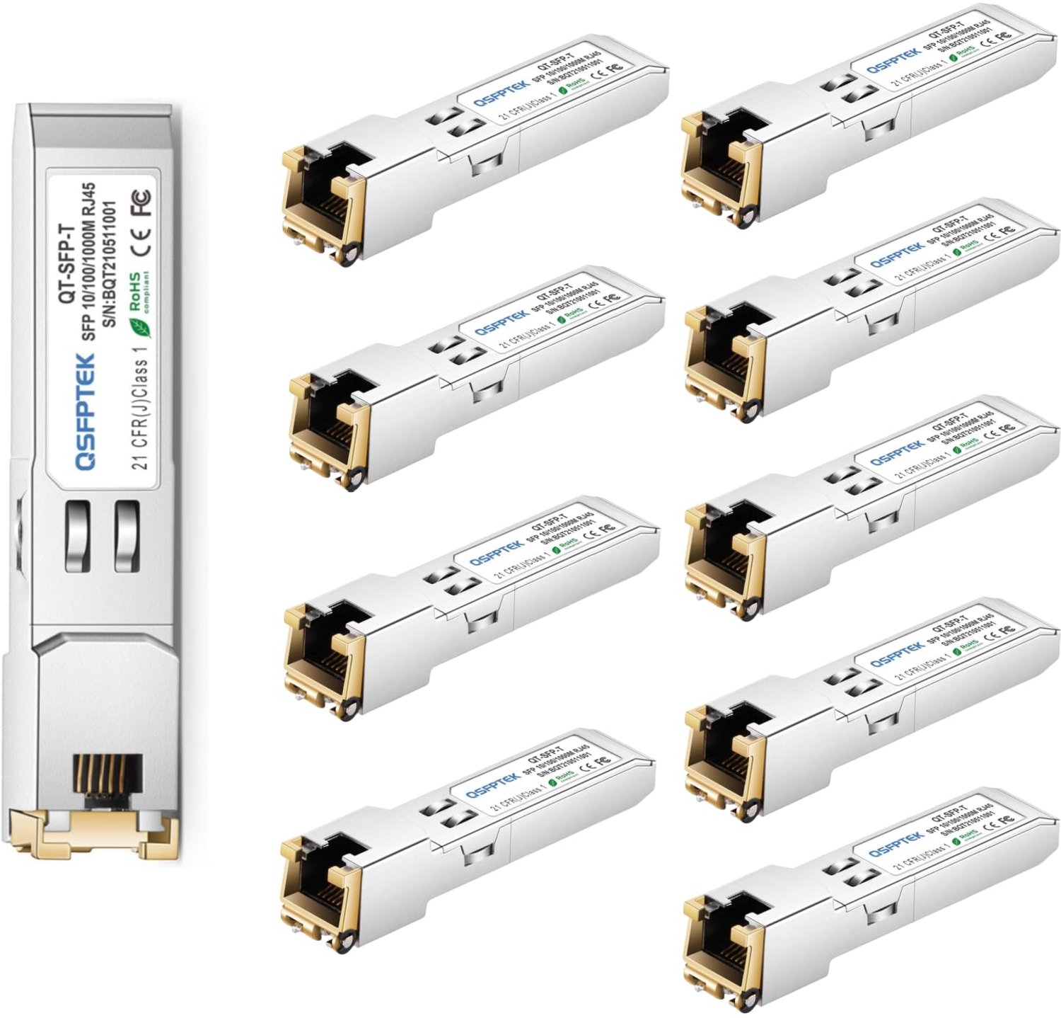 Gigabit SFP Copper RJ45 Module tot 100m
