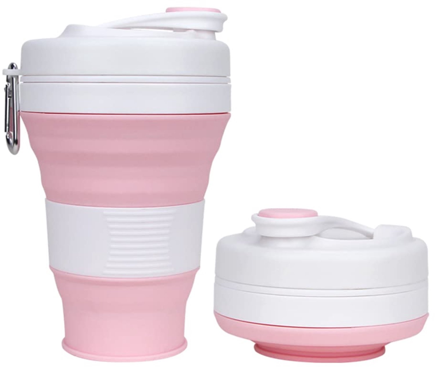 Vouwbare Campingbeker met Rietje, 600 ml