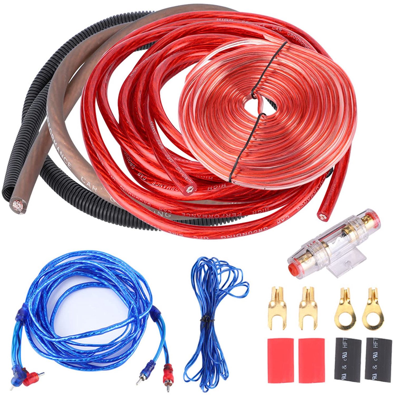 2800W Subwoofer Kabelset voor Auto Audio met Versterker Bedrading