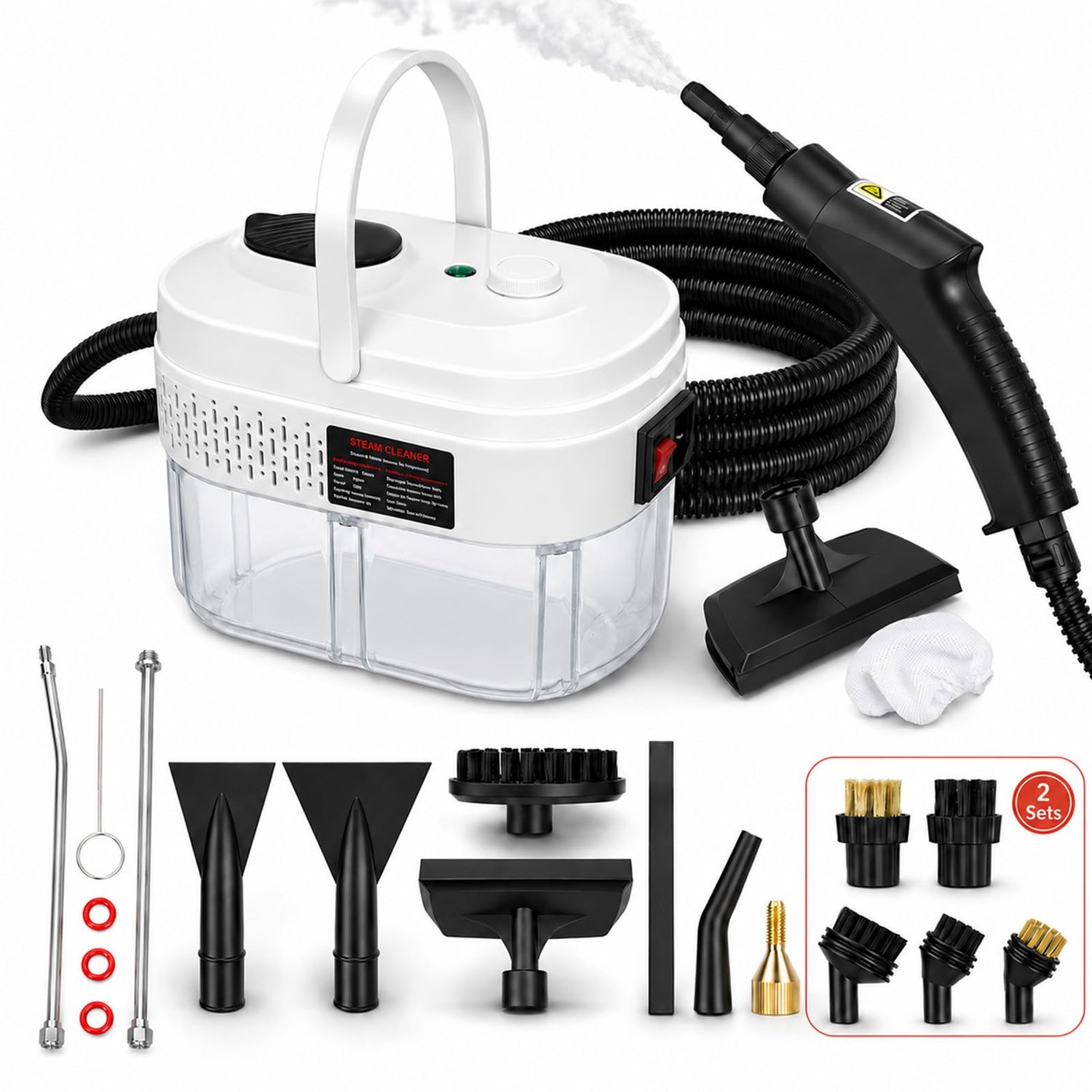Handstoomreiniger met 1.4L Watertank en Snelle Verwarming