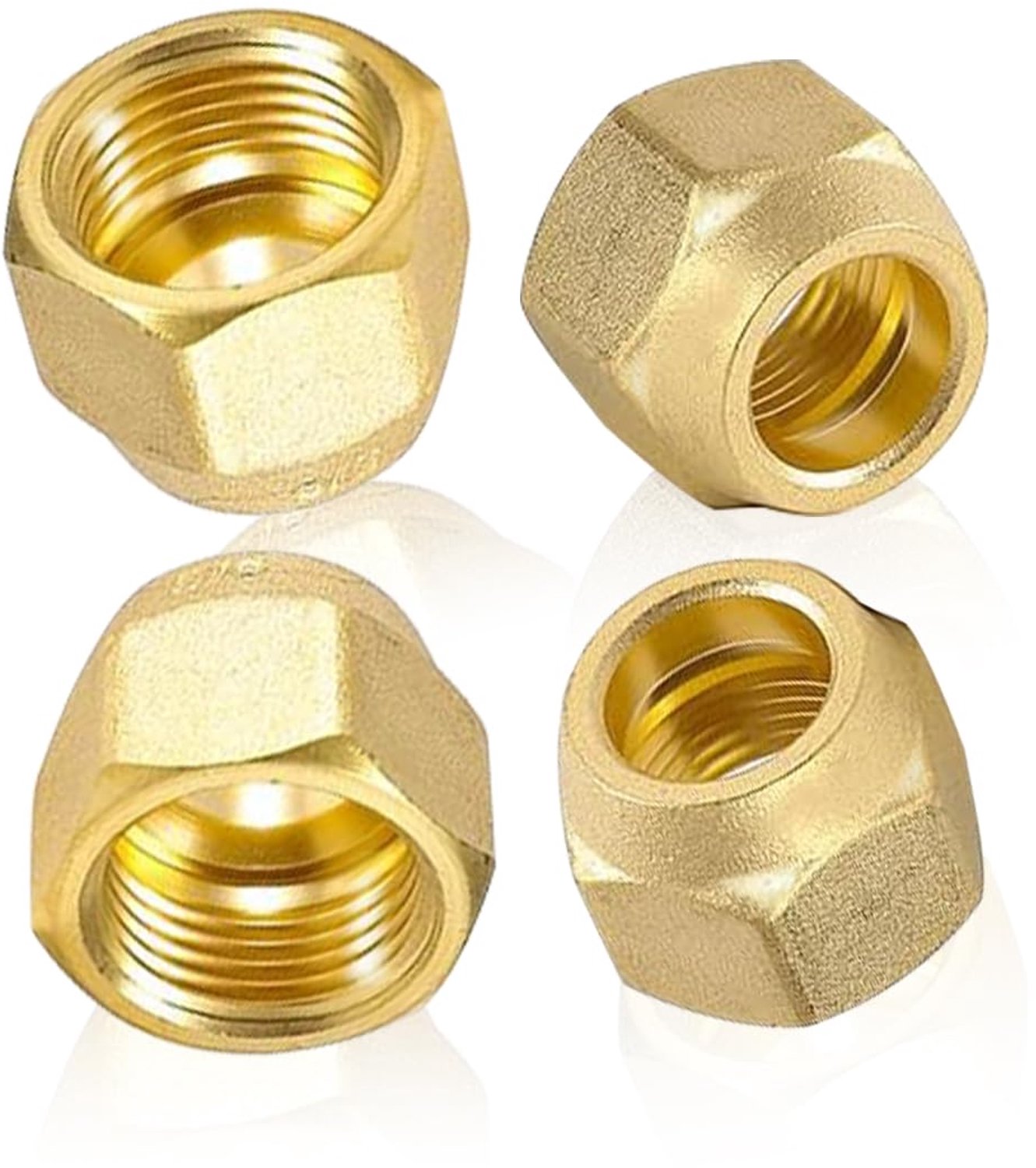 4 Stuks Flare Union Moeren 3/8 Inch voor Koelmiddel