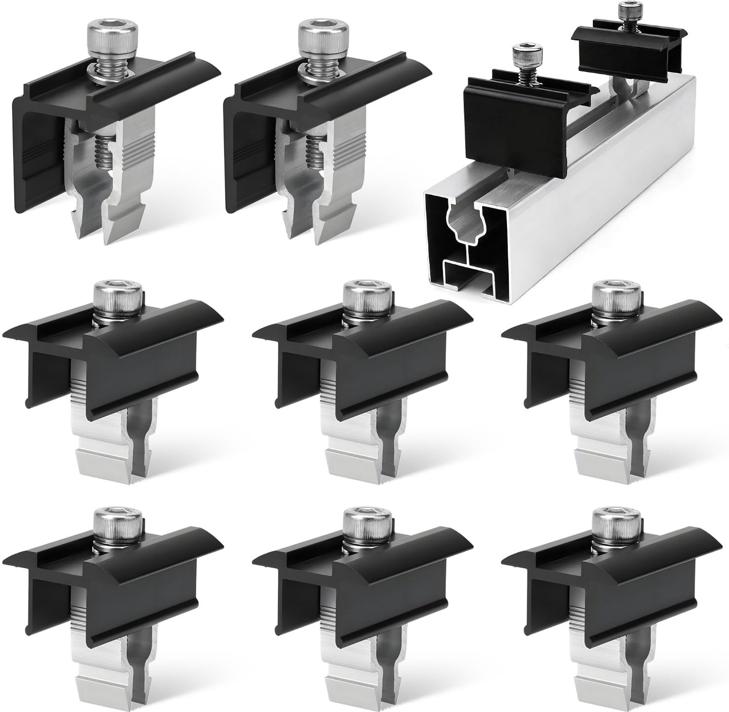 Set van 8 PV Klemmen voor Zonnepanelen