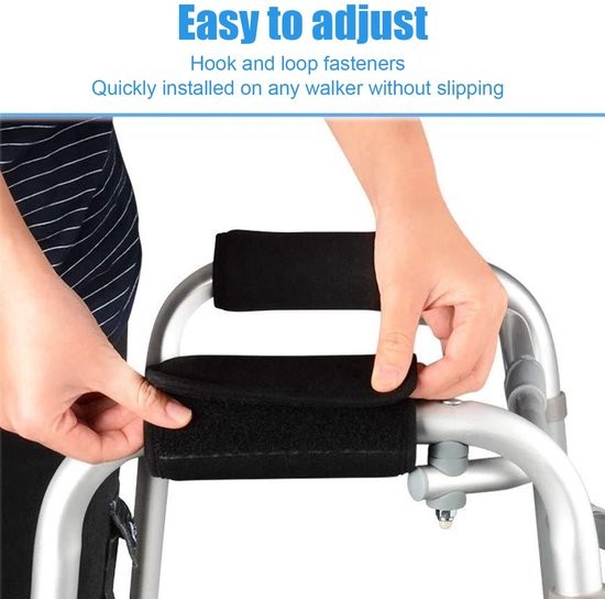 Krukhandvatkussens Memory Foam - Antislip Oppervlakken - Eenvoudige Installatie - Loophulp - Handpijn Verminderen - Professionele Klantenservice - Loopkrukken — afbeelding 5