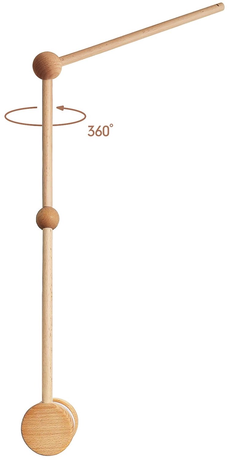 Houten Mobielhouder voor Babybed en Commode - DIY Decoratie