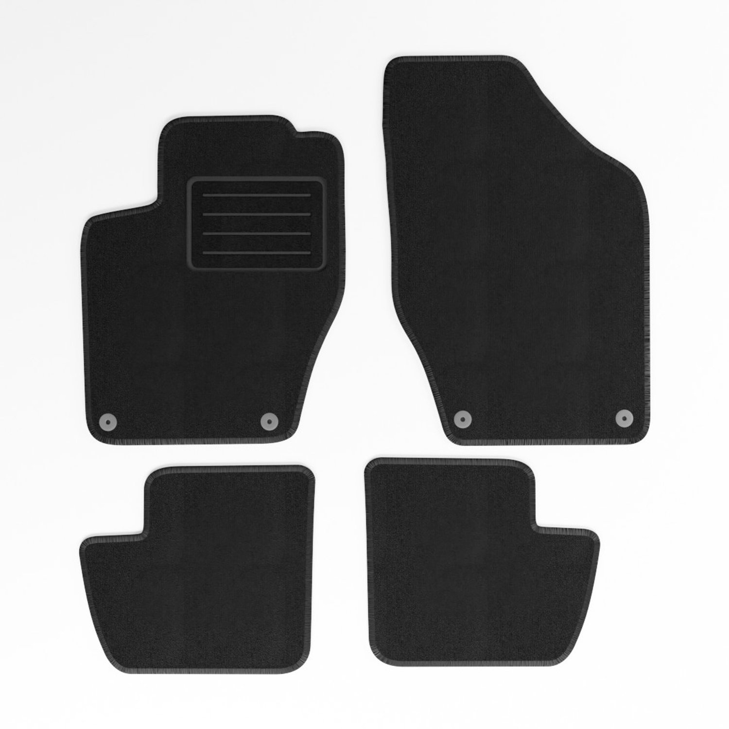 Mats4all | Naaldvilt automatten passend voor Peugeot 308 2007-2013 | Antislip | Met versterking | 4-delig | Automatten | Mattenset