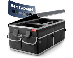 Premium Kofferbak Organizer met Deksel en Dubbele Planken
