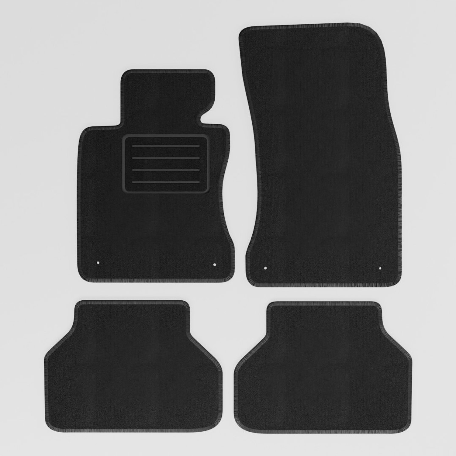 Mats4all | Naaldvilt automatten passend voor BMW 5-serie E60/E61 2003-2010 | Antislip | Met versterking | 4-delig | Automatten | Mattenset