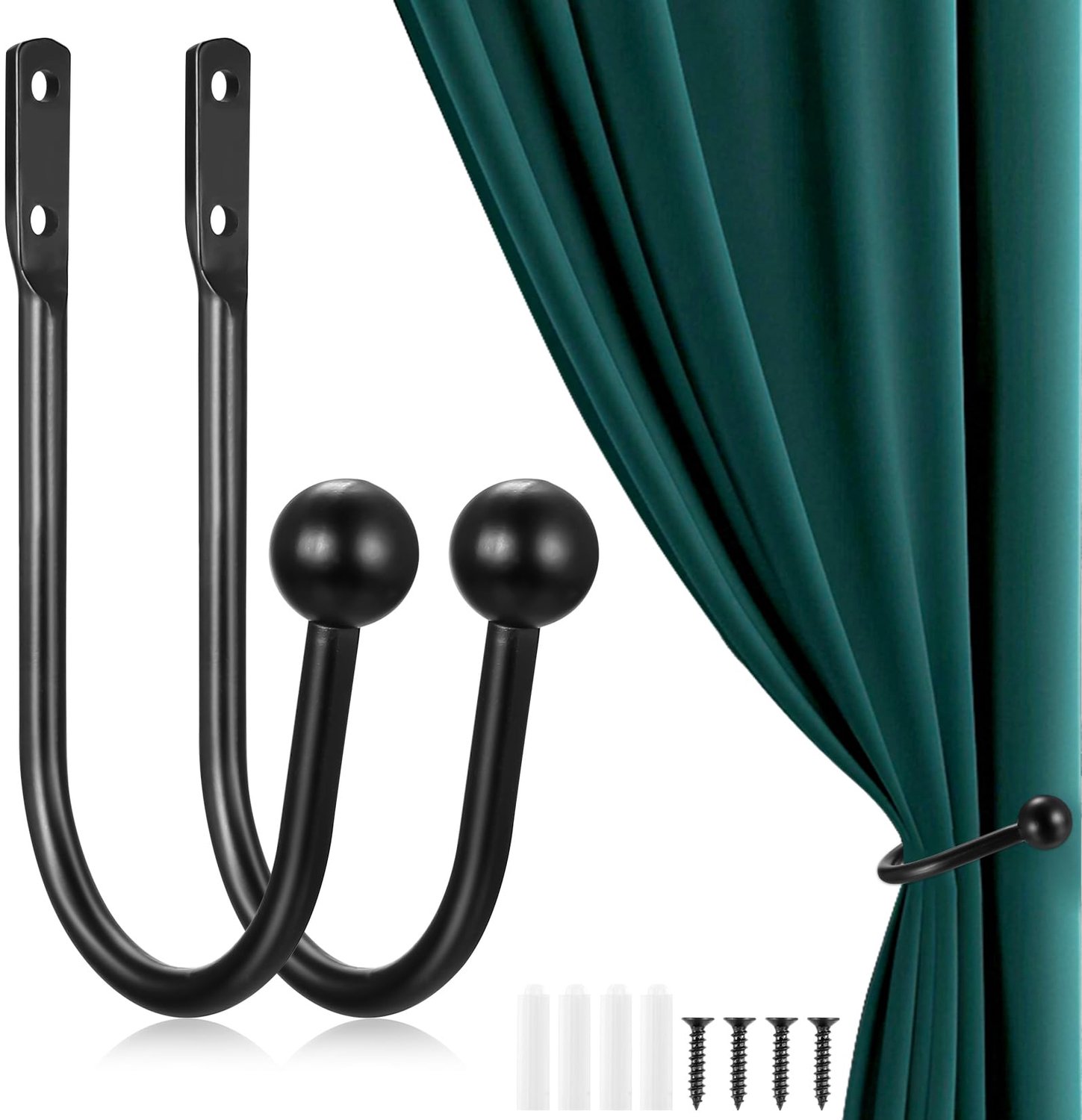 2 Stuks Metal Curtain Holders - Sterke en Stijlvolle Gordijnhouders