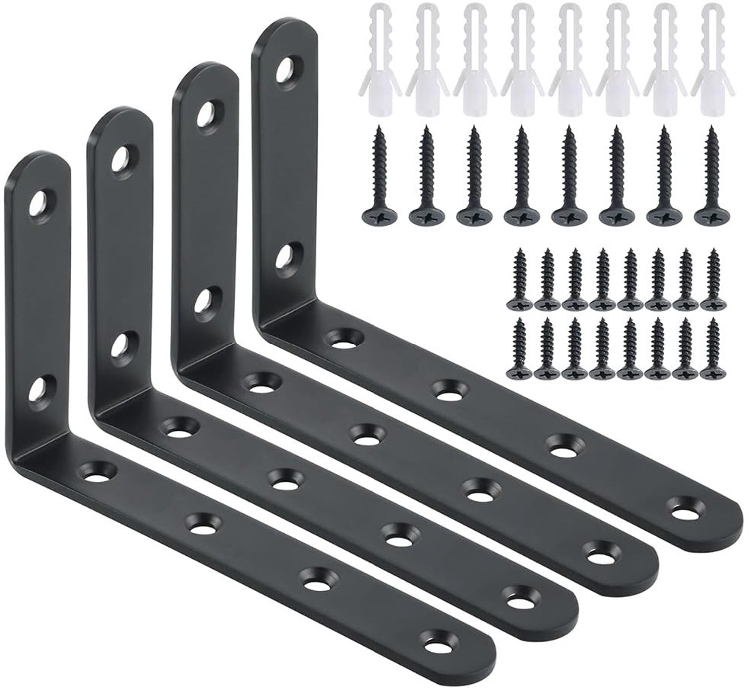 Set van 4 Stevige Hoekplanken met Montagebeugels