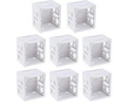 Blinde Beugels 8 Stuks - Plastic Montagebeugels - Jaloeziebeugel - Wit - 31x29x25mm - Duurzaam Kunststof - Jaloeziebeugels